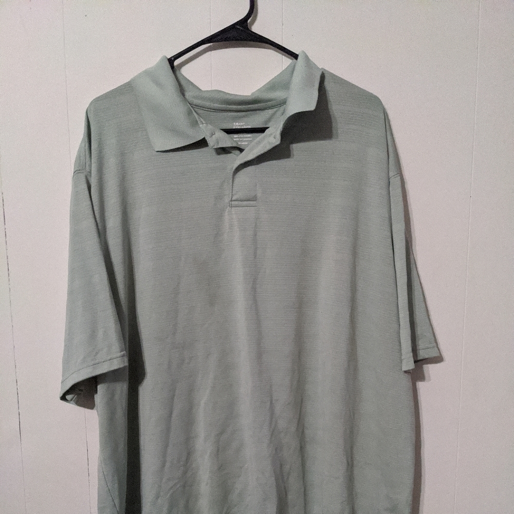 Mint green men's polo